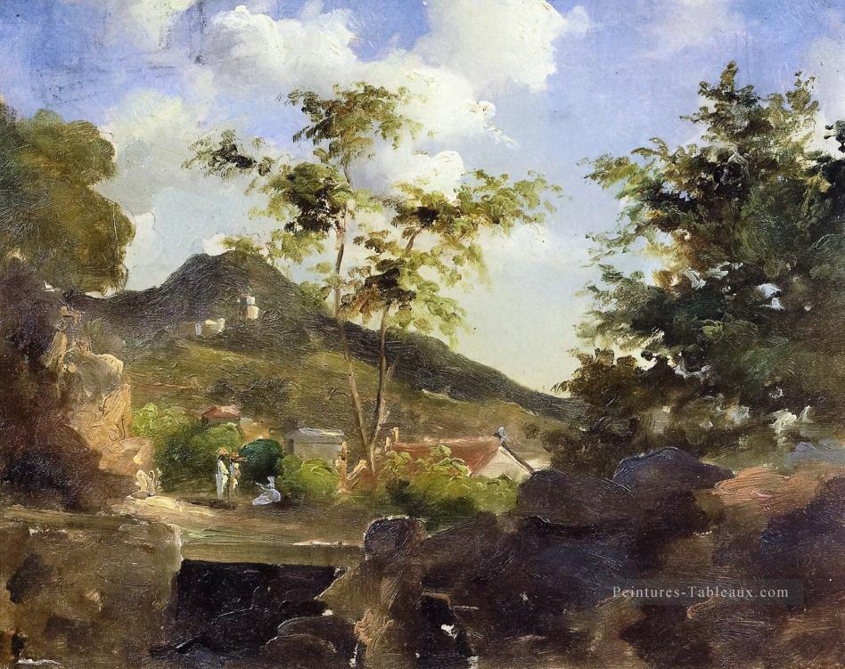 village au pied d’une colline à saint thomas antilles Camille Pissarro Peintures à l'huile